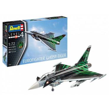 KIT PARA MONTAR REVELL AVIÃO EUROFIGHTER GHOST TIGER 1/72 85 PEÇAS REV 03884